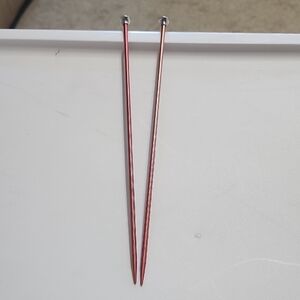 Aluminum Rose Gold Knitting Needles set Size 4 Metal